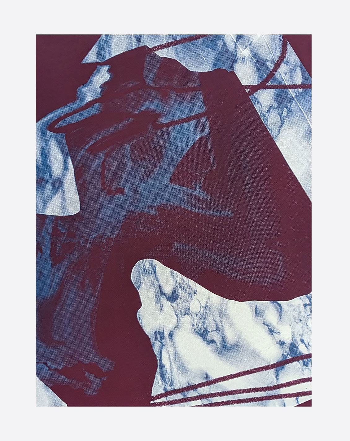 screenprint - mid size marble mac tac - in purple moon