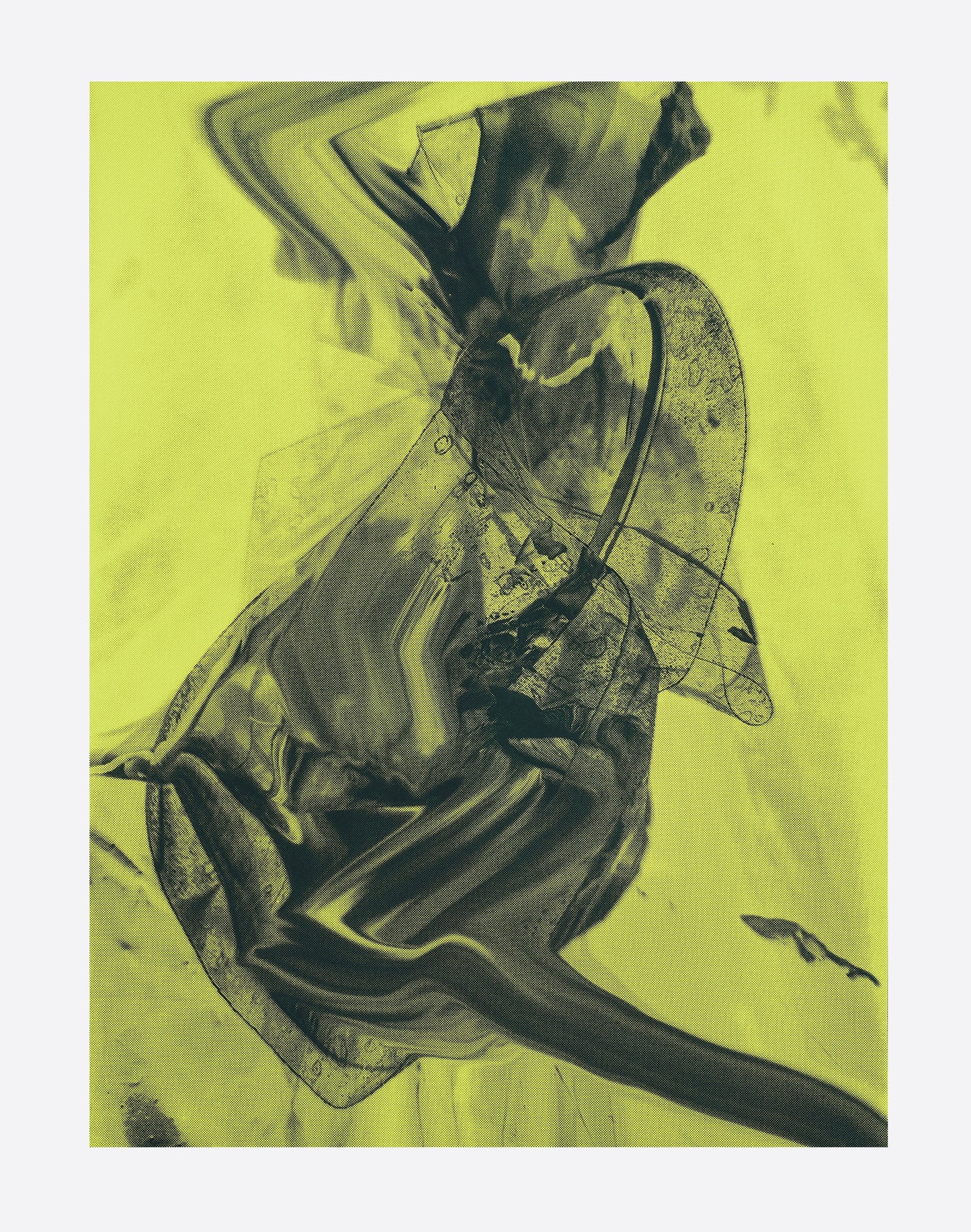 screenprint - trash tape I - in radio active green